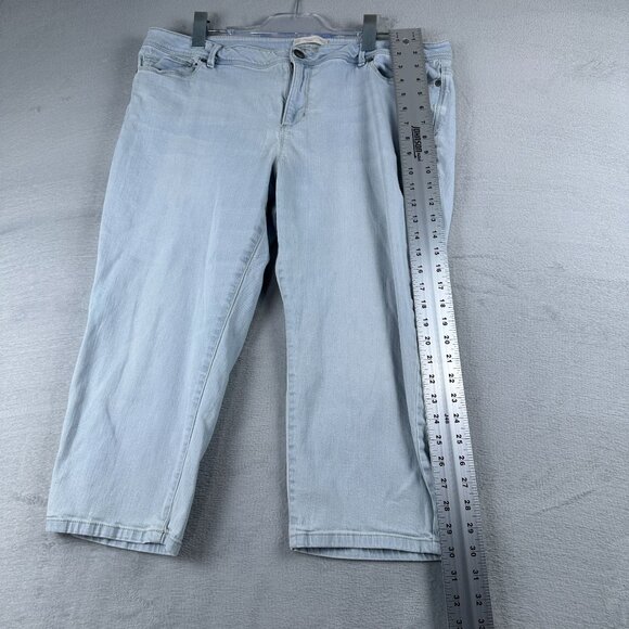 J. Jill Cropped Jeans Womens Size 18 Authentic Fit Denim Mid Rise Blue - Picture 11 of 12